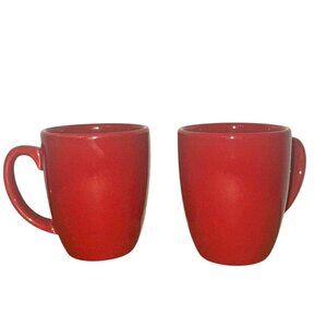 Corelle Red Stoneware Coffee Mugs Set Of 2